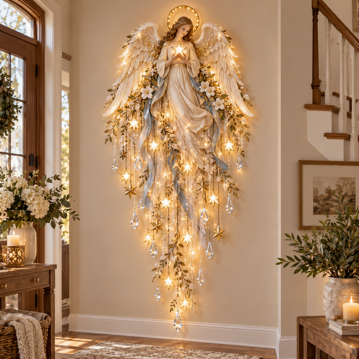 🔥Last Day 50% Off✝️Jesus, Angel & Nativity Lighted Wall Light Décor