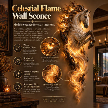 🔥Last Day 49% OFF -🦄 Celestial Flame vistorao™ Wall Sconce – A Magical Guardian Awakens on Your Wall