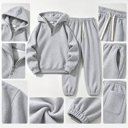 ⚡Hot Sales 50% OFF🔥Men's Plain Two-piece Casual Sporty Sweatsuit Set
