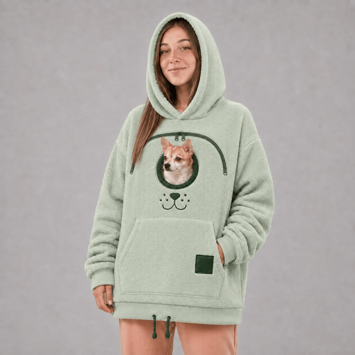 🐶💕 Cozy Pet Carrier Hoodie – Soft Fleece Cuddle Pouch Sweatshirt for Cats & Small Dogs