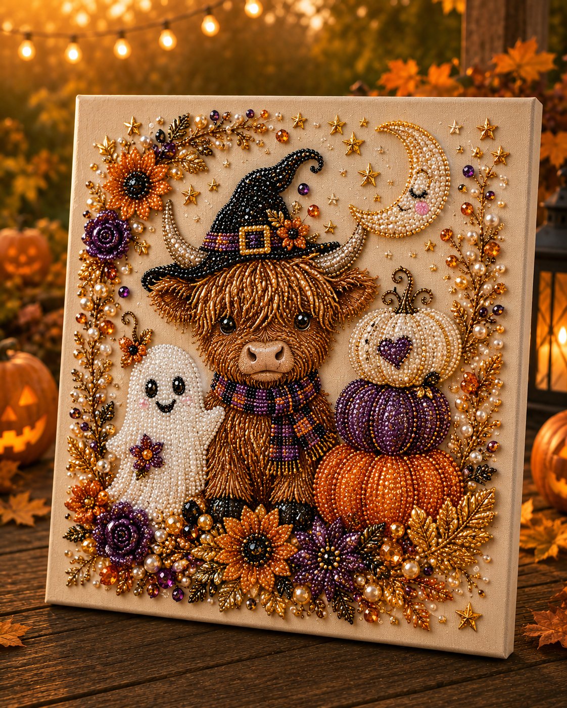 💥LAST DAY  50% OFF👻✨ Halloween Pearl Art DIY Kit – Turn Tiny Pearls into Spooky-Cute Magic