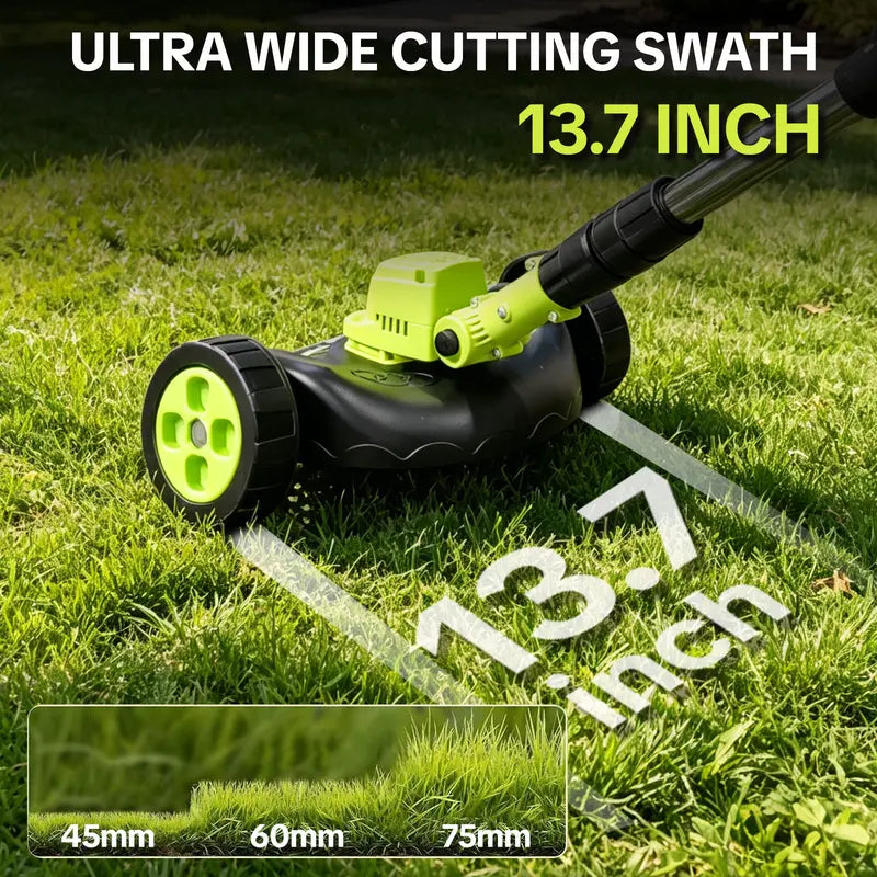 🌿Limited-time 50% OFF ⚡3-in-1 Cordless Lawn Mower – Lightweight Grass Trimmer & Edger with 2×21V Batteries🔋