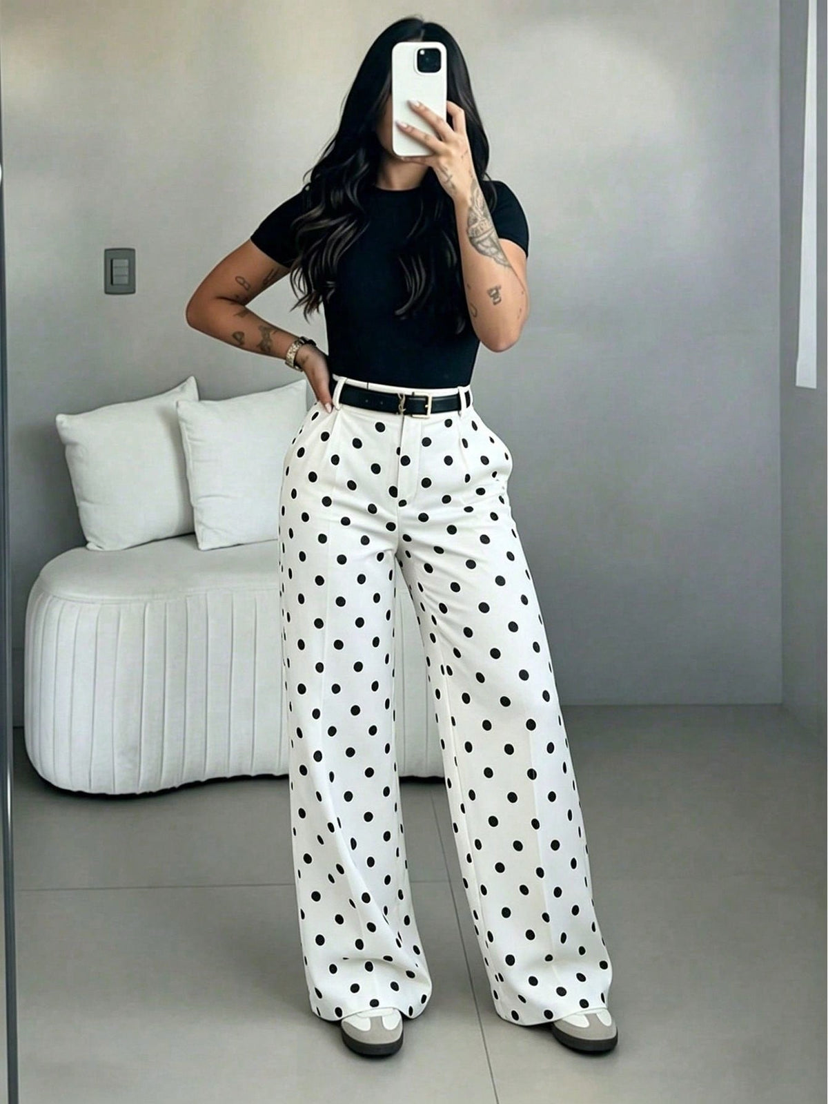 Women's High-Waisted Loose Casual Business Pants