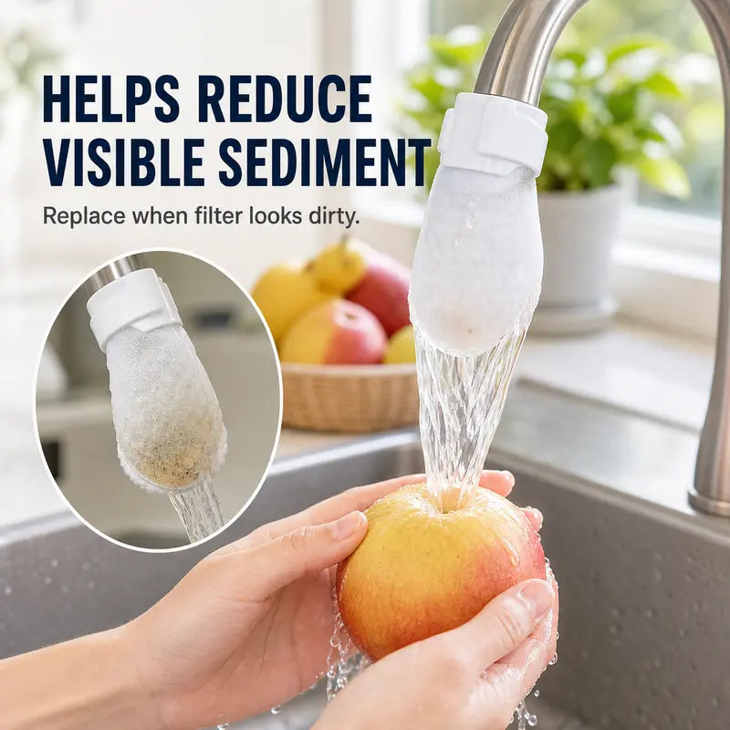 🚰 Cotton Faucet Filter Bags – Sediment & Splash Filter