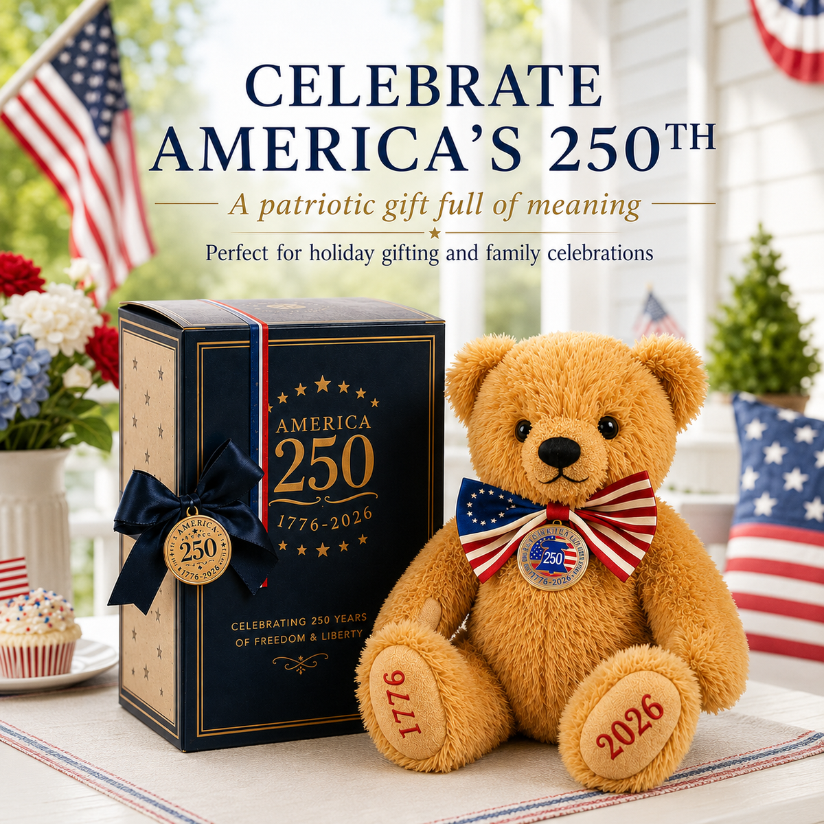 🔥Flash Sale 60% OFF-America 250 Commemorative Teddy Bear