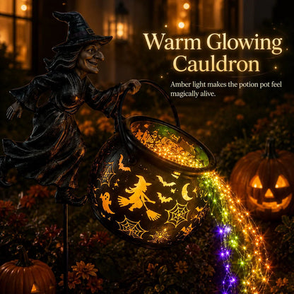 🔥 Last Day 57% OFF ❤️ Halloween Witch Cauldron Garden Light