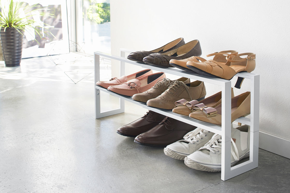 Two-Tier Expandable Shoe Rack (11.8" H)  - Steel