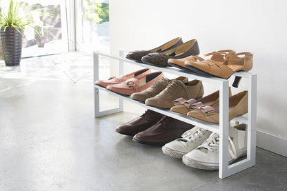 Two-Tier Expandable Shoe Rack (11.8" H)  - Steel