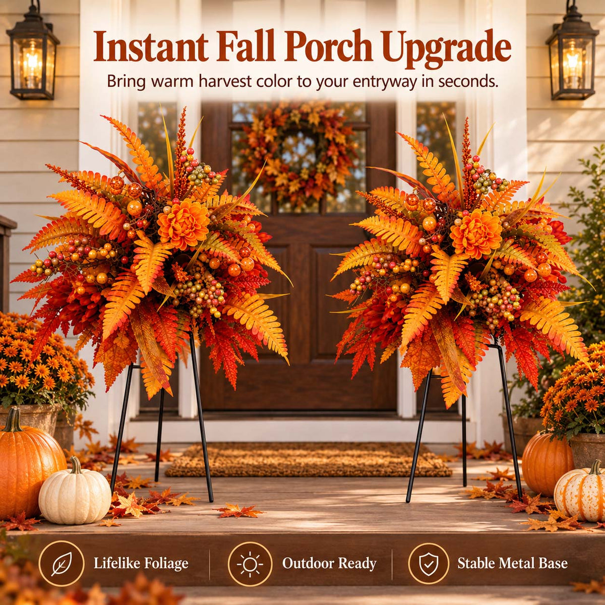 🍁Fall Floral Planter & Urn Arrangement