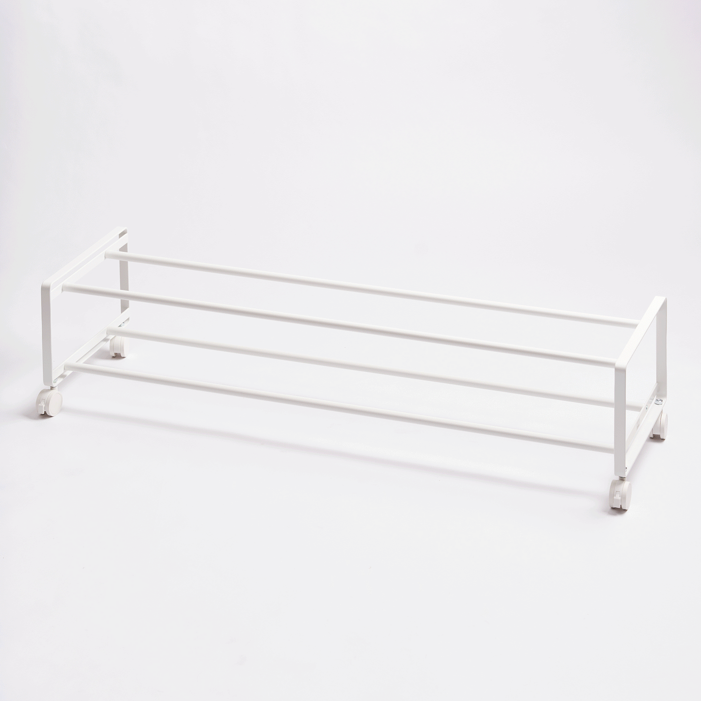 Two-Tier Rolling Shoe Rack (" H)  - Steel