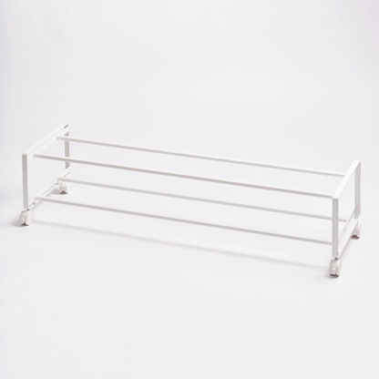 Two-Tier Rolling Shoe Rack (" H)  - Steel
