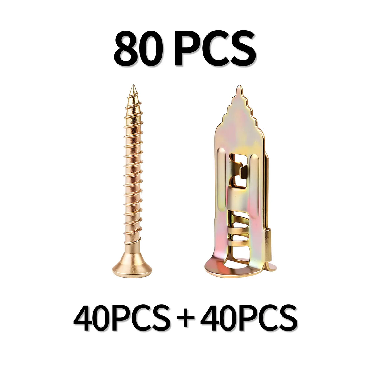 🏠 80PCS Wall Anchor & Screw Kit – Strong Hold for Home Repairs