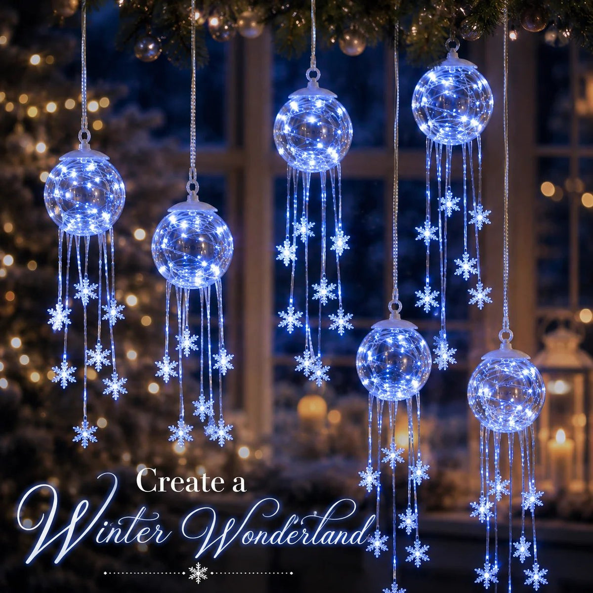 ✨Winter Magic Snowflake – LED Hanging Christmas Ornament❄️