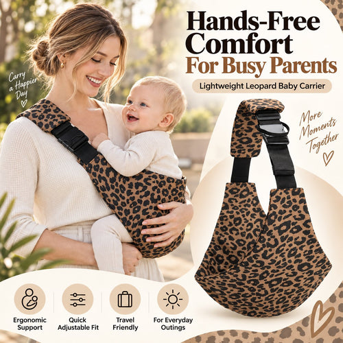 🐆Leopard Print Lightweight Baby Crossbody Carrier