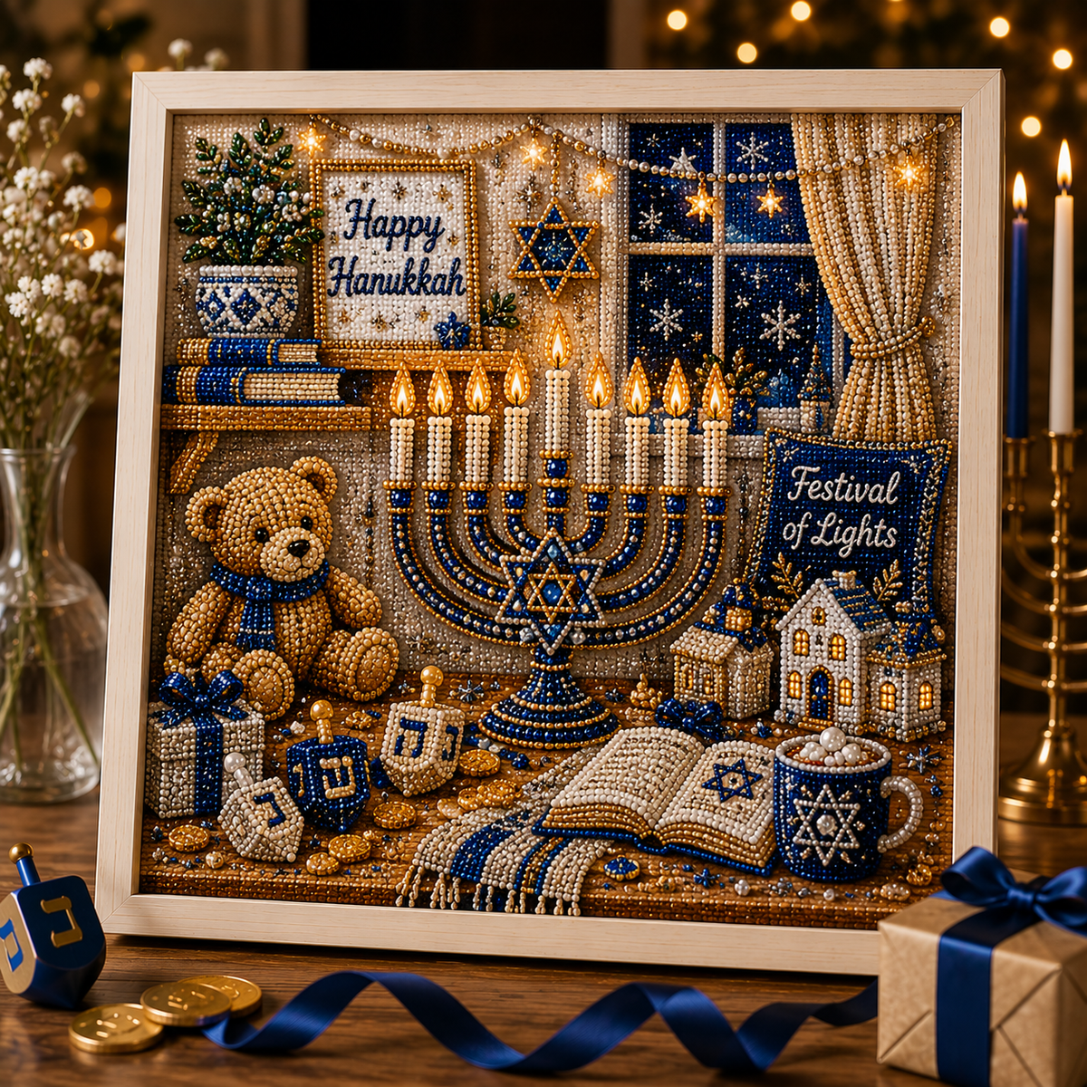👍👍HOT SALE 50% OFF - DIY Hanukkah Pearl Art Kit🎁
