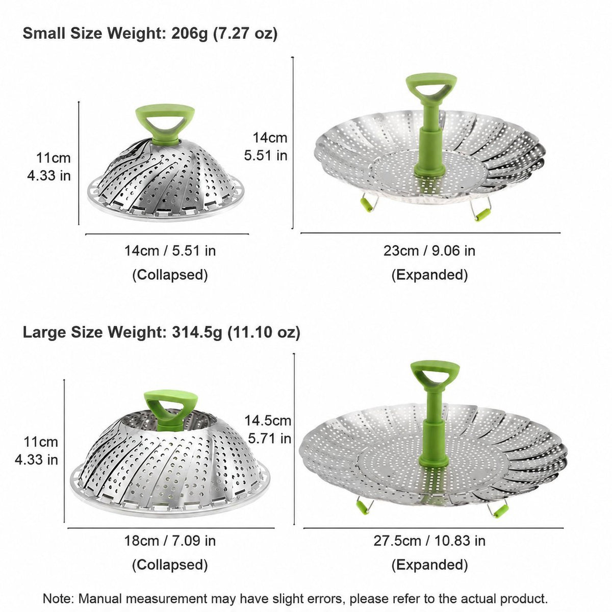 🔥Adjustable Stainless Steel Vegetable Steamer Basket | Foldable Mesh Steamer with Extendable Anti-Scald Handle