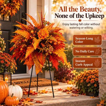 🍁Fall Floral Planter & Urn Arrangement