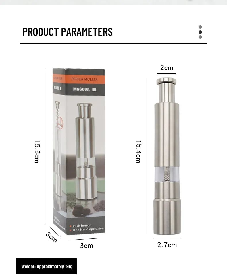 🔥HOT SALE🔥🔥Stainless Steel Salt And Pepper Grinder
