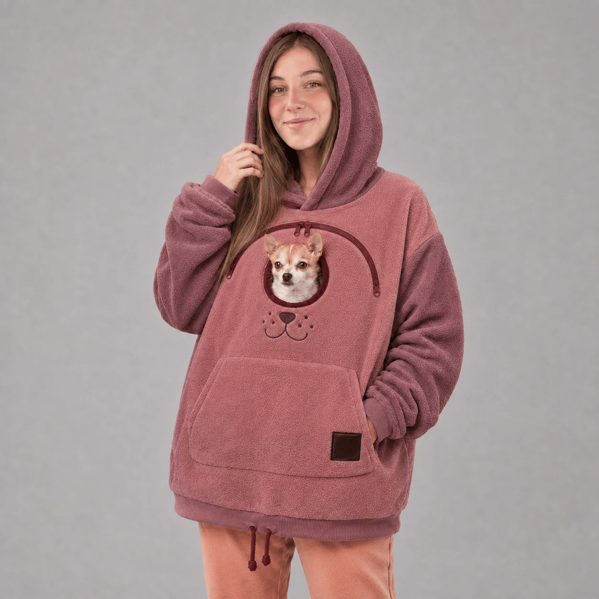 🐶💕 Cozy Pet Carrier Hoodie – Soft Fleece Cuddle Pouch Sweatshirt for Cats & Small Dogs