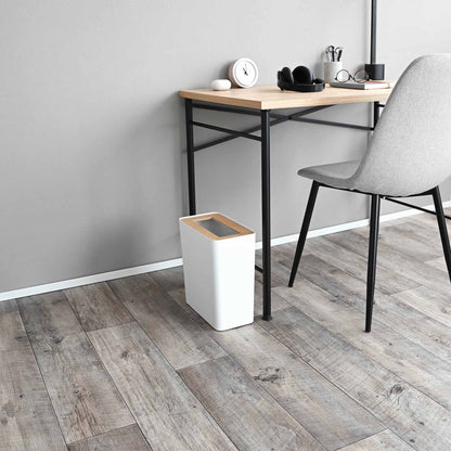 Trash Can - Rectangle - Steel + Wood