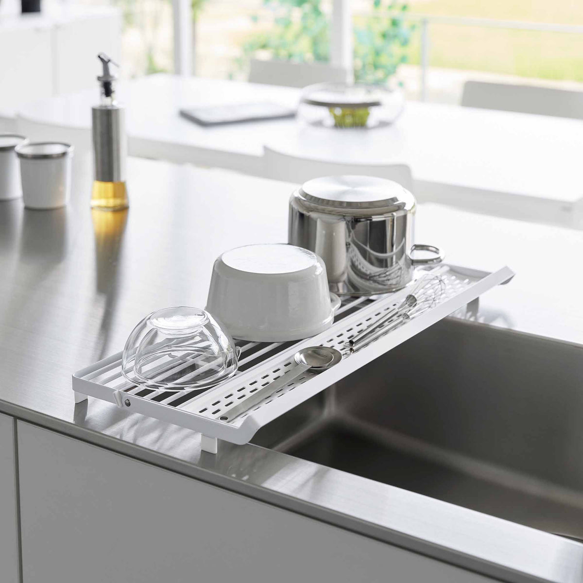 Slim Over-the-Sink Dish Drying Rack - Steel