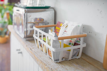 Storage Basket - Medium - Steel + Wood