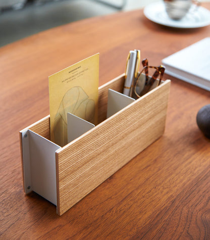 Desk Organizer - Steel + Wood