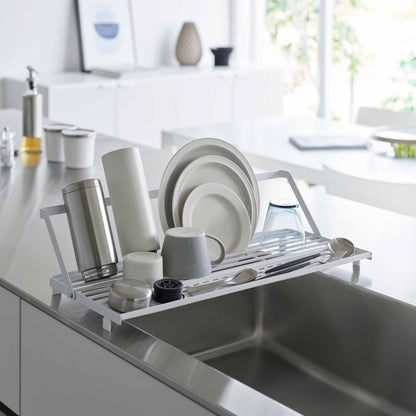 Slim Over-the-Sink Dish Drying Rack - Steel