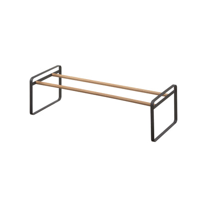 Stackable Shoe Rack (7" H)  - Steel + Wood