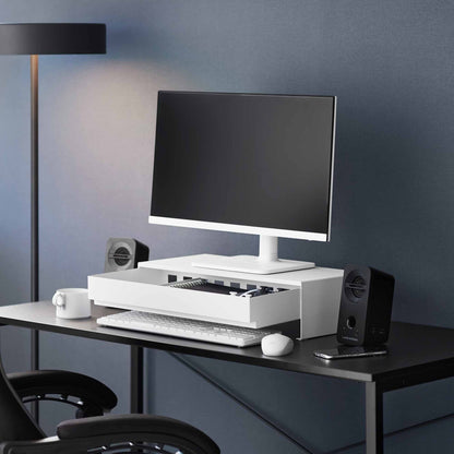 Monitor Stand With Drawer - Steel