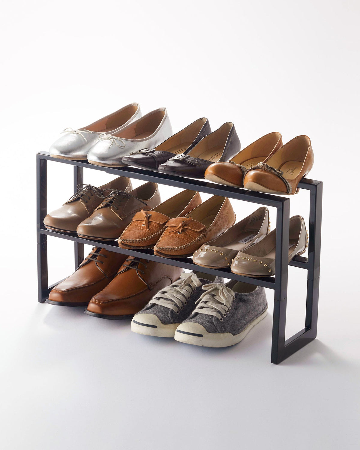 Two-Tier Expandable Shoe Rack (11.8" H)  - Steel