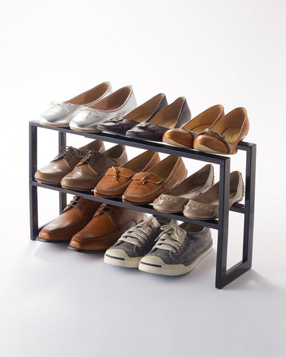 Two-Tier Expandable Shoe Rack (11.8" H)  - Steel