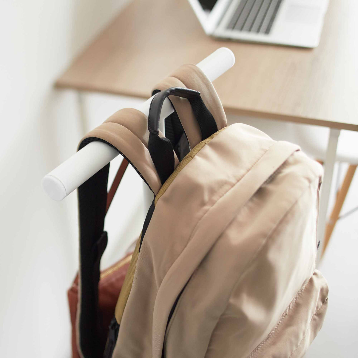 Backpack Stand With Cubby - Steel