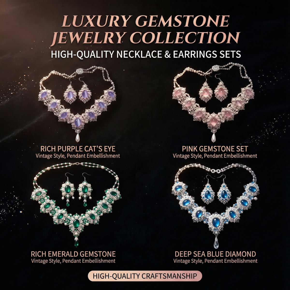 📿✨ Relaxing & Beginner-Friendly — Vintage-Inspired Necklace & Earrings DIY Kit