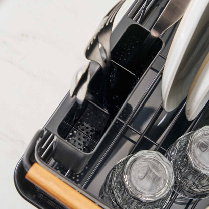 Dish Rack - Steel + Wood