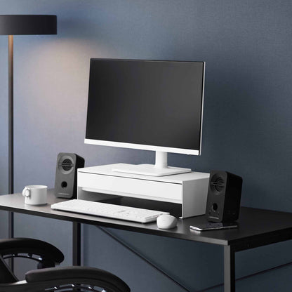 Monitor Stand With Drawer - Steel
