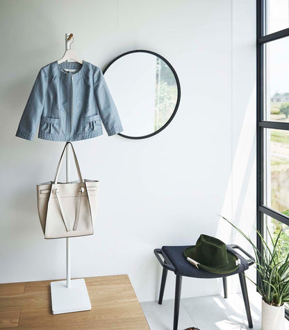 Coat Rack (63.98" H)  - Steel + Wood