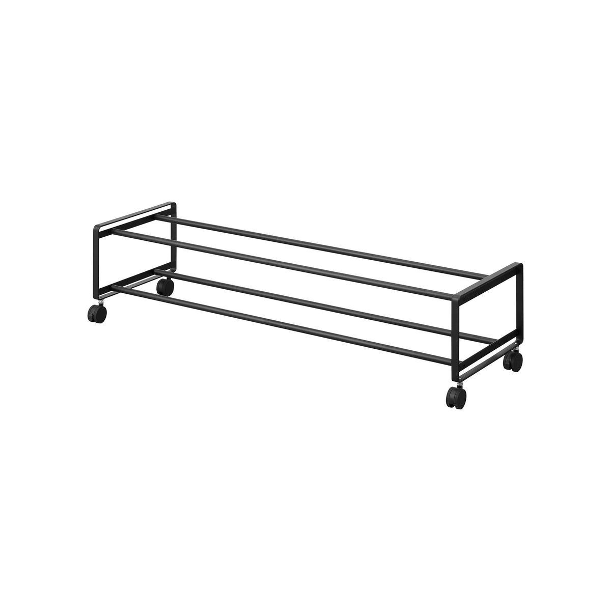 Two-Tier Rolling Shoe Rack (" H)  - Steel