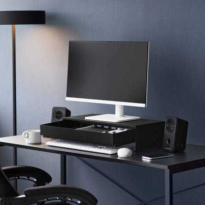 Monitor Stand With Drawer - Steel
