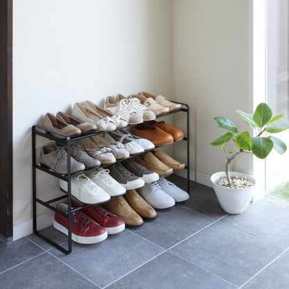 Three-Tier Expandable Shoe Rack (18" H)  - Steel