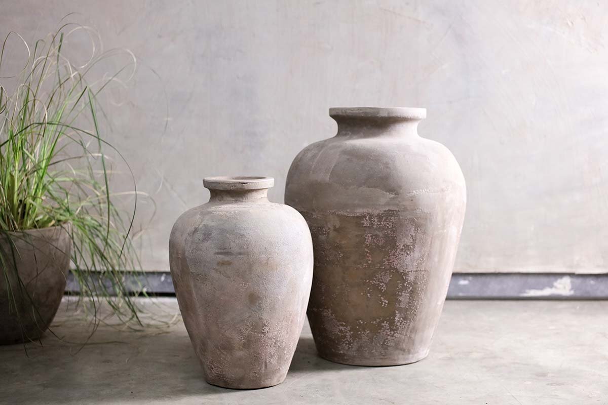 Nkuku Affiti Clay Tapered Pot – Large