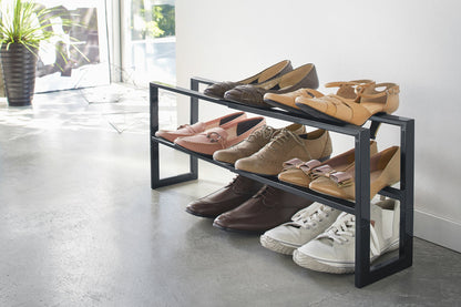 Two-Tier Expandable Shoe Rack (11.8" H)  - Steel