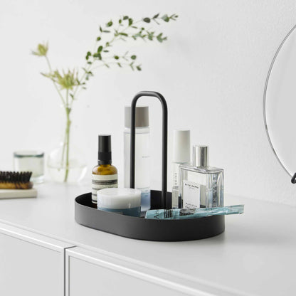 Vanity Tray with Handle - Steel