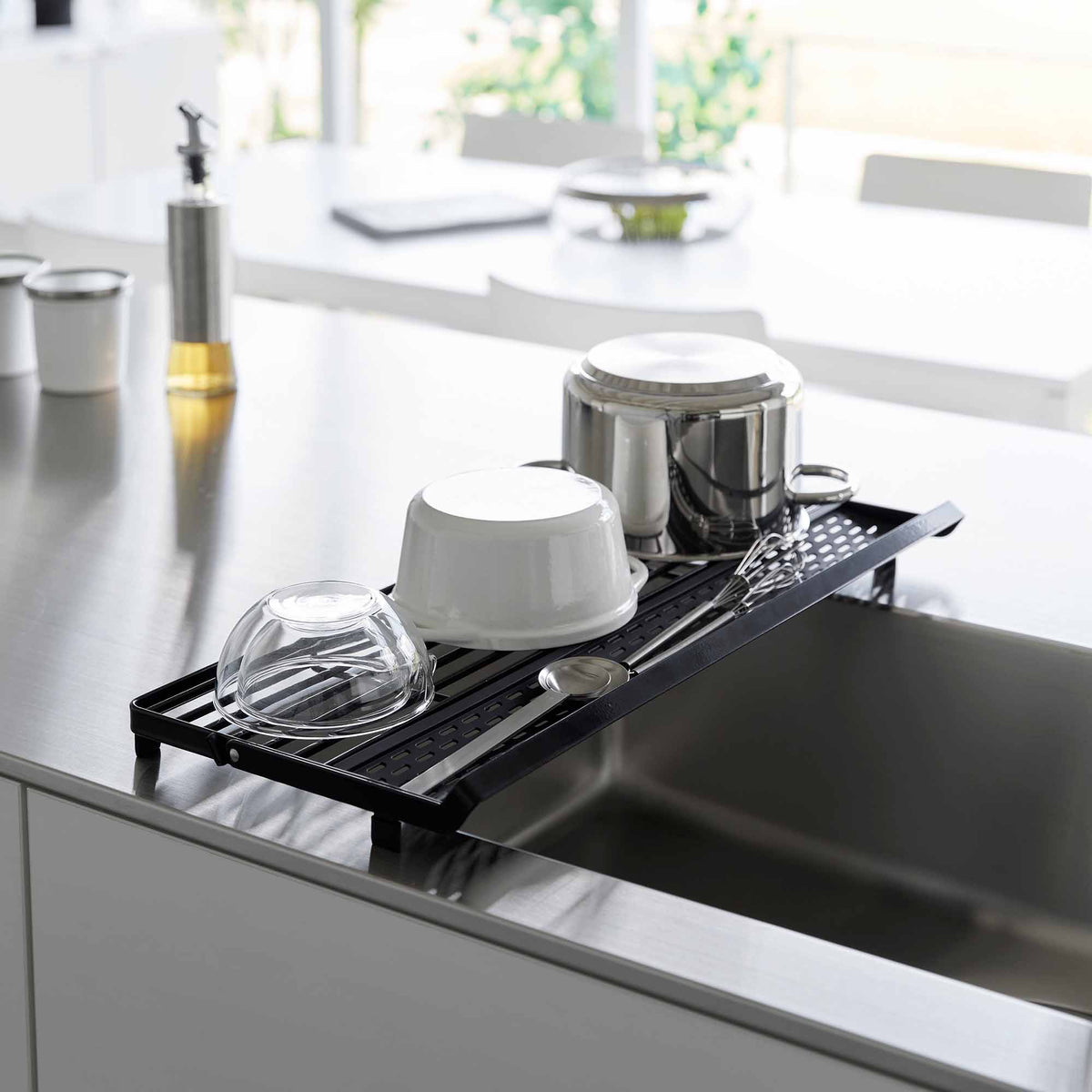 Slim Over-the-Sink Dish Drying Rack - Steel