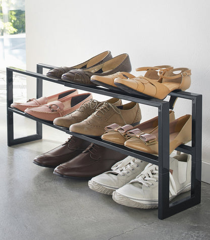 Two-Tier Expandable Shoe Rack (11.8" H)  - Steel