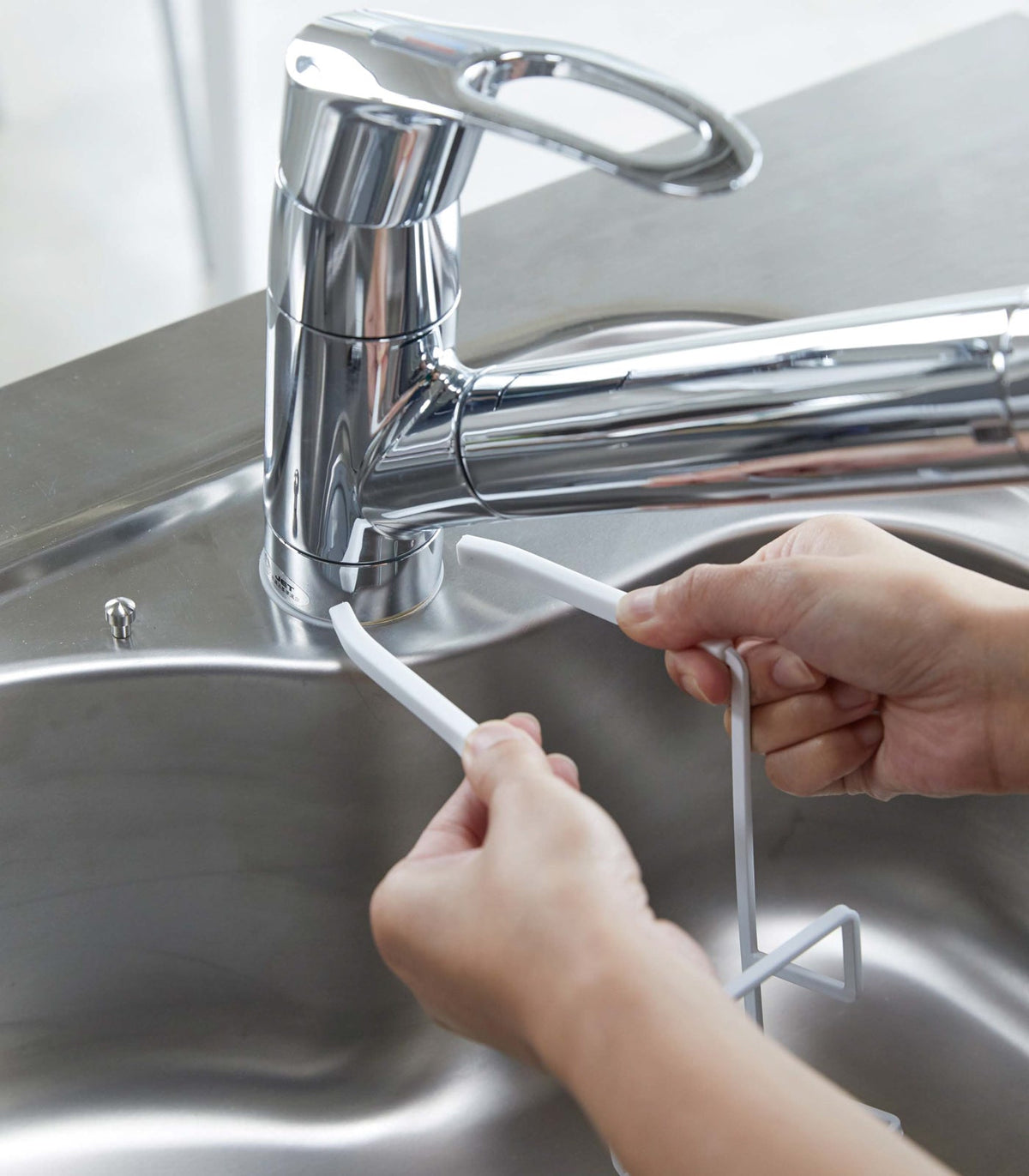 Faucet-Hanging Sponge Holder - Double - Steel