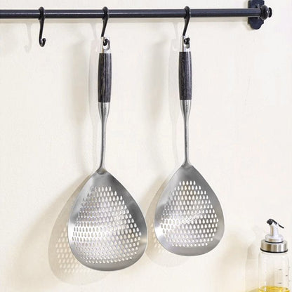📢📢40% OFF !! ⏰ Stainless Steel Skimmer Spoon – Fast draining, heat-safe & versatile – Perfect for frying, soups & pasta 🍳