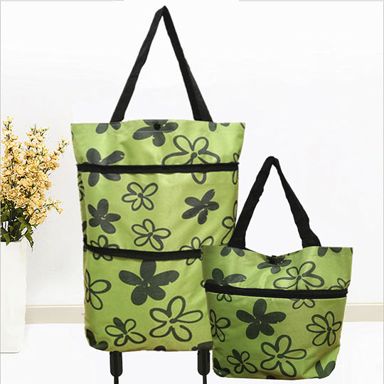 🛒2-in-1 Foldable Shopping Cart✨Portable Lightweight Grocery Trolley