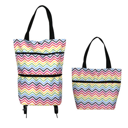 🛒2-in-1 Foldable Shopping Cart✨Portable Lightweight Grocery Trolley