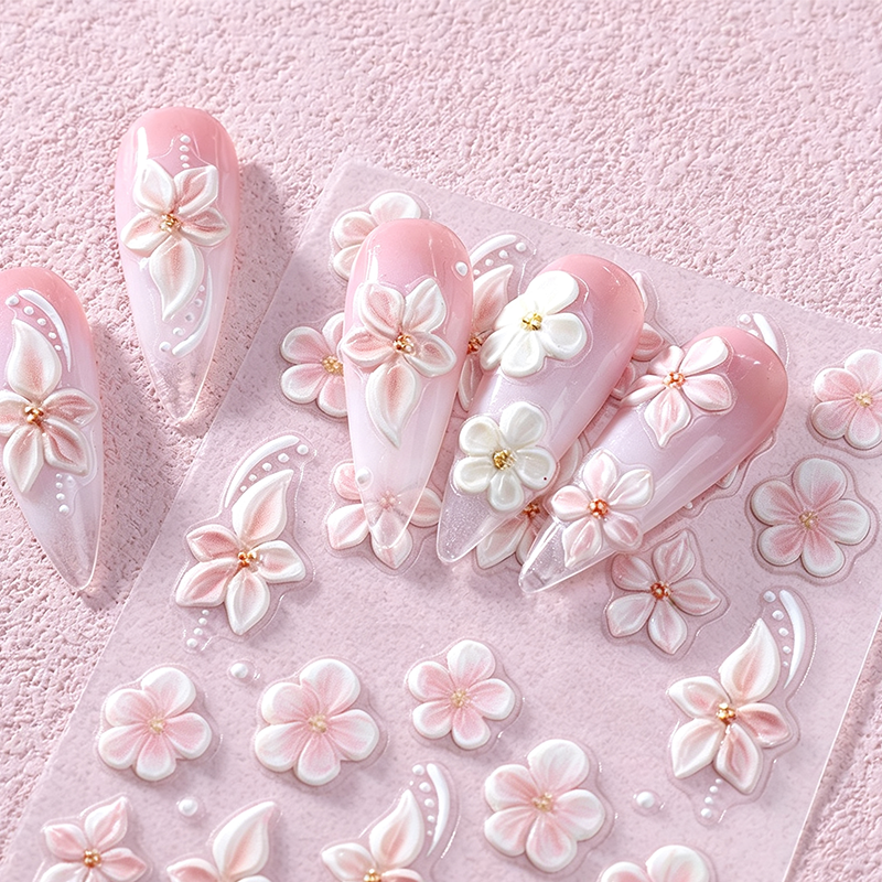 📢📢Buy 1 Get 1 Free !! ⏰5D Floral Nail Stickers